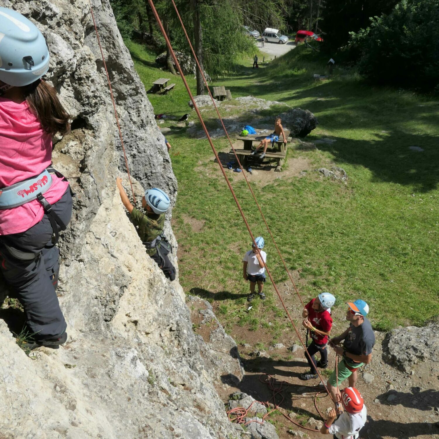 Mini climbing course for children